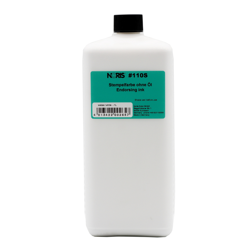 4013422002657 - Stempelfarbe 110S | Stempelkissenfarbe Weis 1000 ml