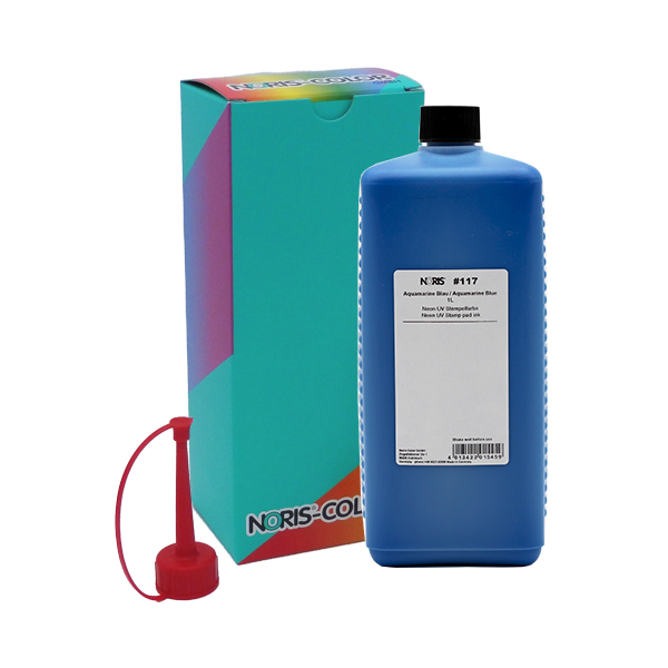 4013422015459 - Stempelfarbe NORIS 117 Neon Line Neon Aquamarine Blue 1000 ml