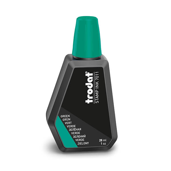 Trodat Stempelfarbe Colour 51-7011-041 ohne Öl 28ml Flasche grün 0092399558842 Trodat 28 Milliliter
