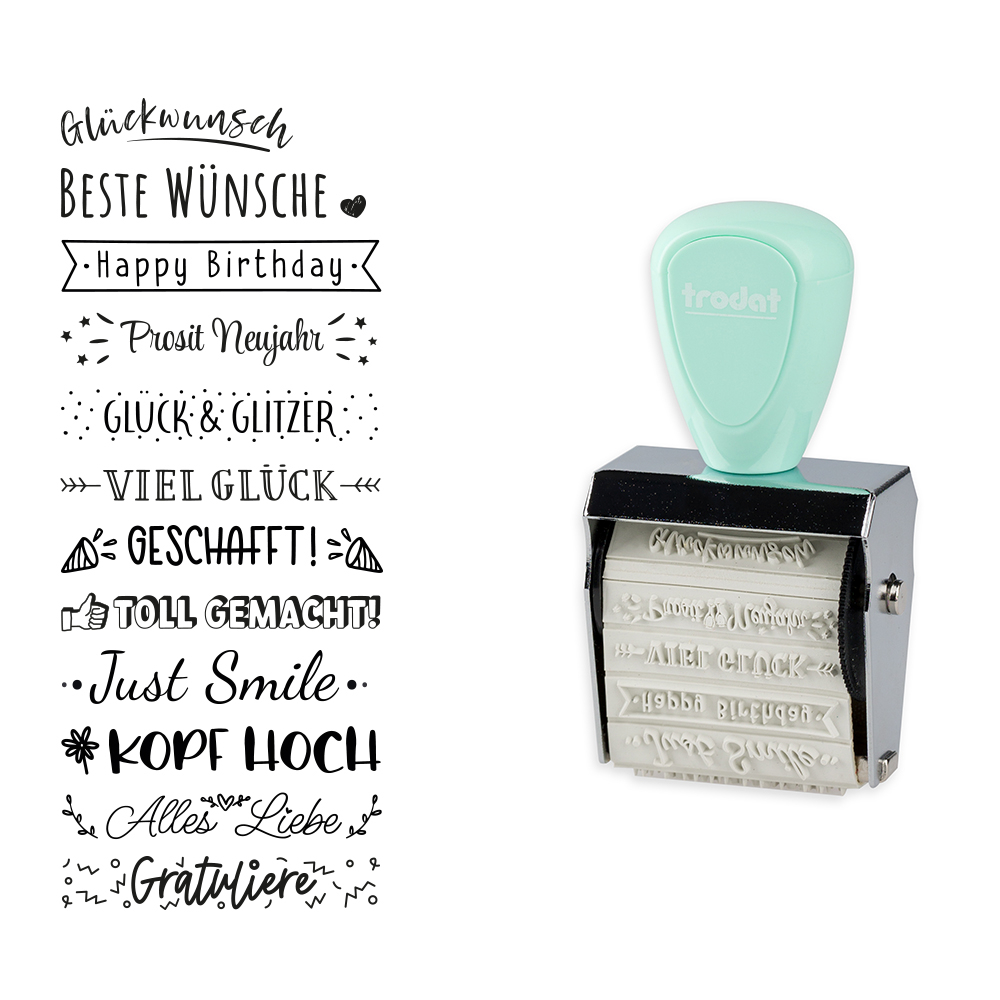 trodat Kreativstempel Creative Mini , Beste Wünsche,