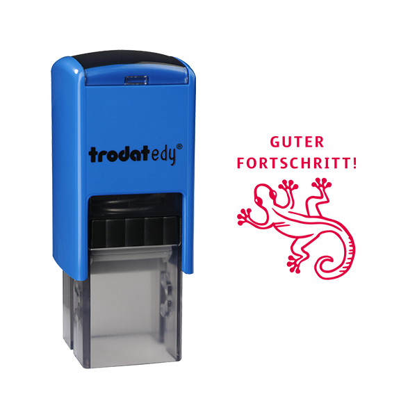 0190084416573 - edy FIX - Motivationsstempel - Lehrerstempel - Blau Violett Faultier - LASS DICH NICHT HÄNGEN