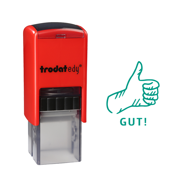 0190084416597 - edy FIX - Motivationsstempel - Lehrerstempel - Rot Schwarz Faultier - LASS DICH NICHT HÄNGEN