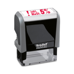 Beispiel für Stempelabdruck passend für: Trodat Office Printy 4912 Lagertextstempel inkl. 5% MwSt.