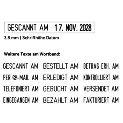 Trodat Printy 4817 Datum,- & Wortbandstempel – Bild 3