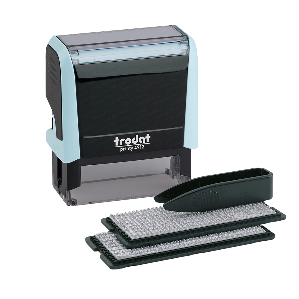 trodat printy 4913 typomatic pastell blau