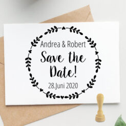 Save the Date Stempel zur Hochzeit mit Namen ✓ Datum ✓