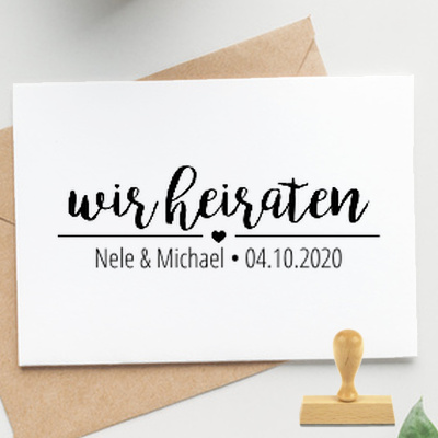 Wir heiraten – Hochzeitsstempel