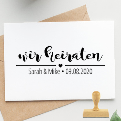 Wir heiraten – Stempel