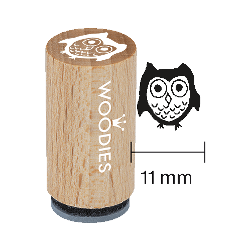 Mini Woodies Stempel Eule