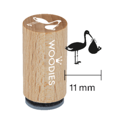 Mini Woodies Stempel Storch