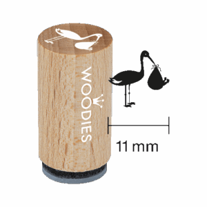Mini Woodies Stempel Storch 2