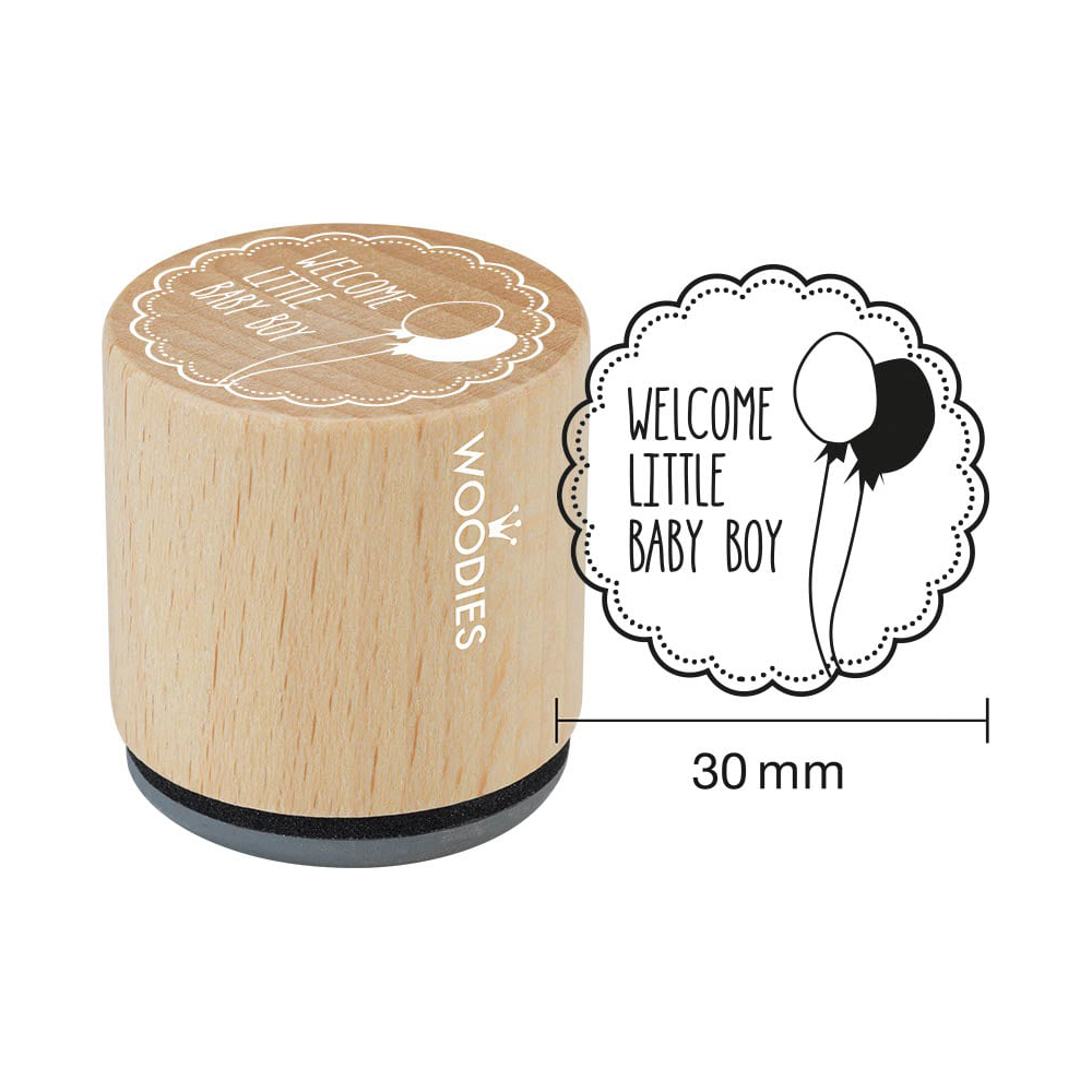 8712938069326 - Woodies Stempel - Welcome little Baby boy W06004