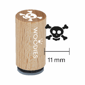Mini Woodies Stempel Totenkopf