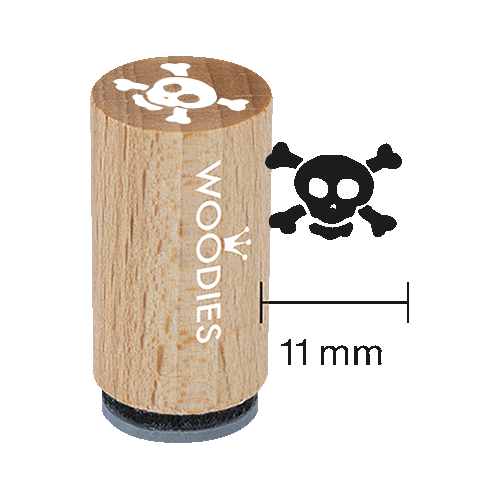 Mini Woodies Stempel Totenkopf