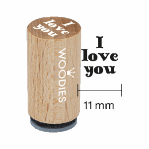 Mini Woodies Stempel I love you