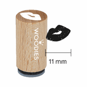Mini Woodies Stempel Kussmund