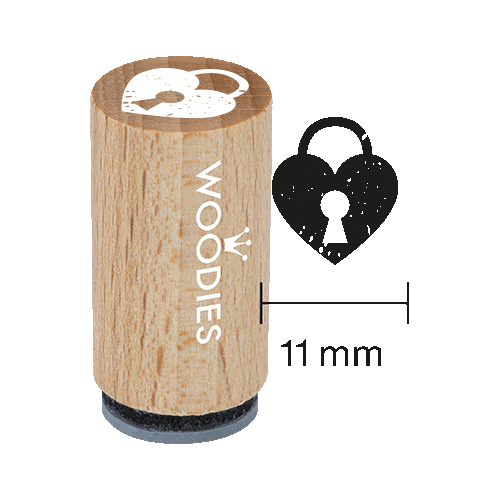 Mini Woodies Stempel Vorhängeschloss