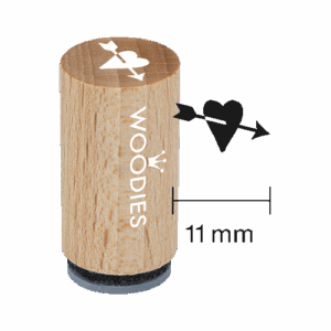 Mini Woodies Stempel Herz mit Pfeil