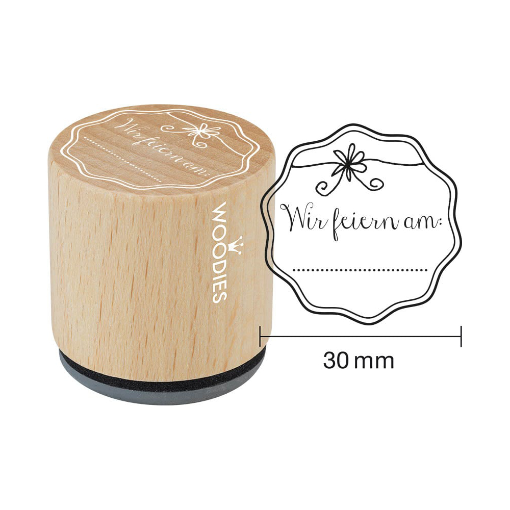 Woodies Stempel - Wir feiern am W02002