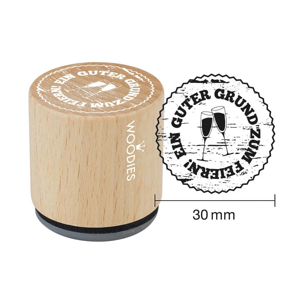 8712938068930 - Woodies Stempel - Guter Grund zum Feiern W02005