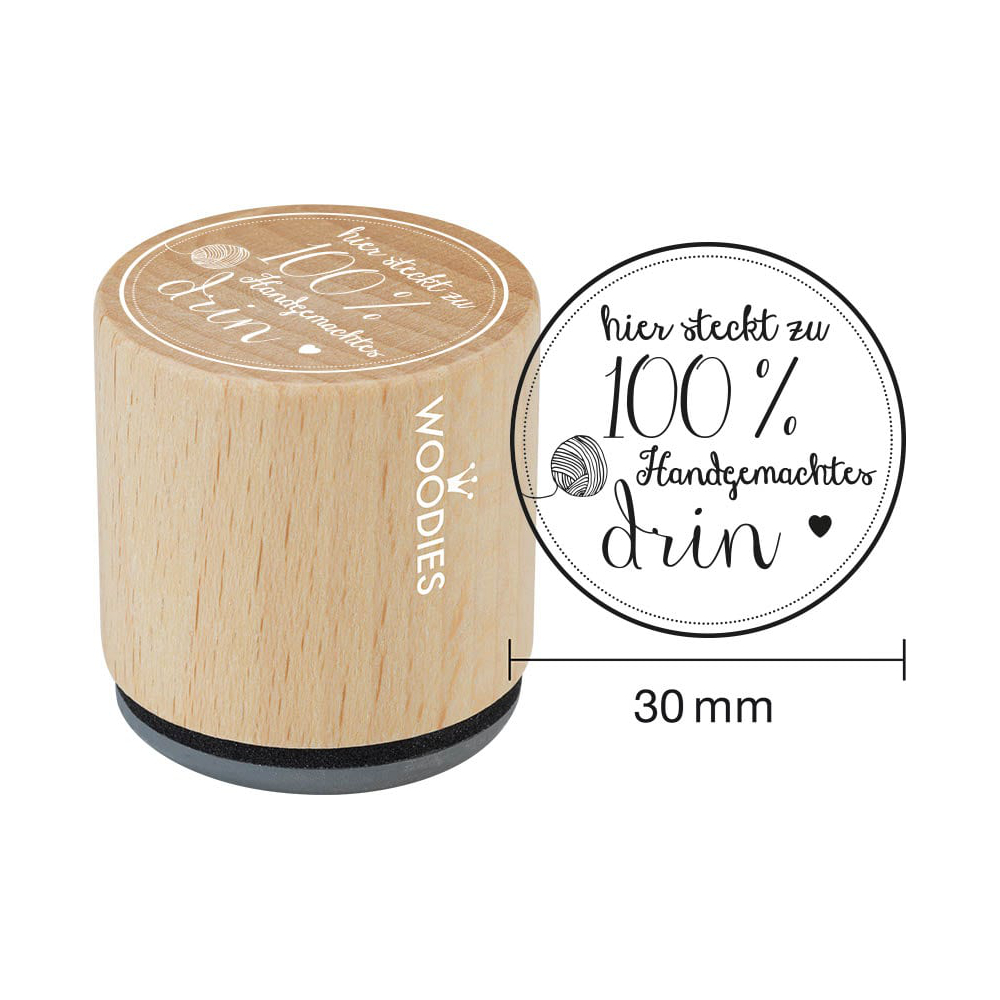 8712938069210 - Woodies Stempel - hier steckt zu 100% Handgemachtes W05003