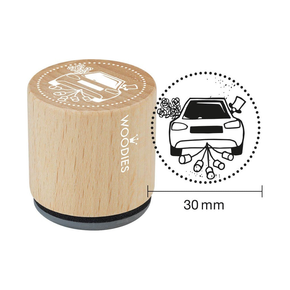 Rössler Stempel Woodies Auto mit Blechbüchsen
