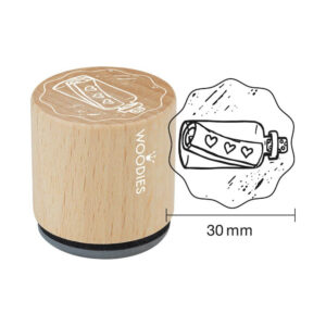 Woodies Stempel - Herz-Flaschenpost W19008