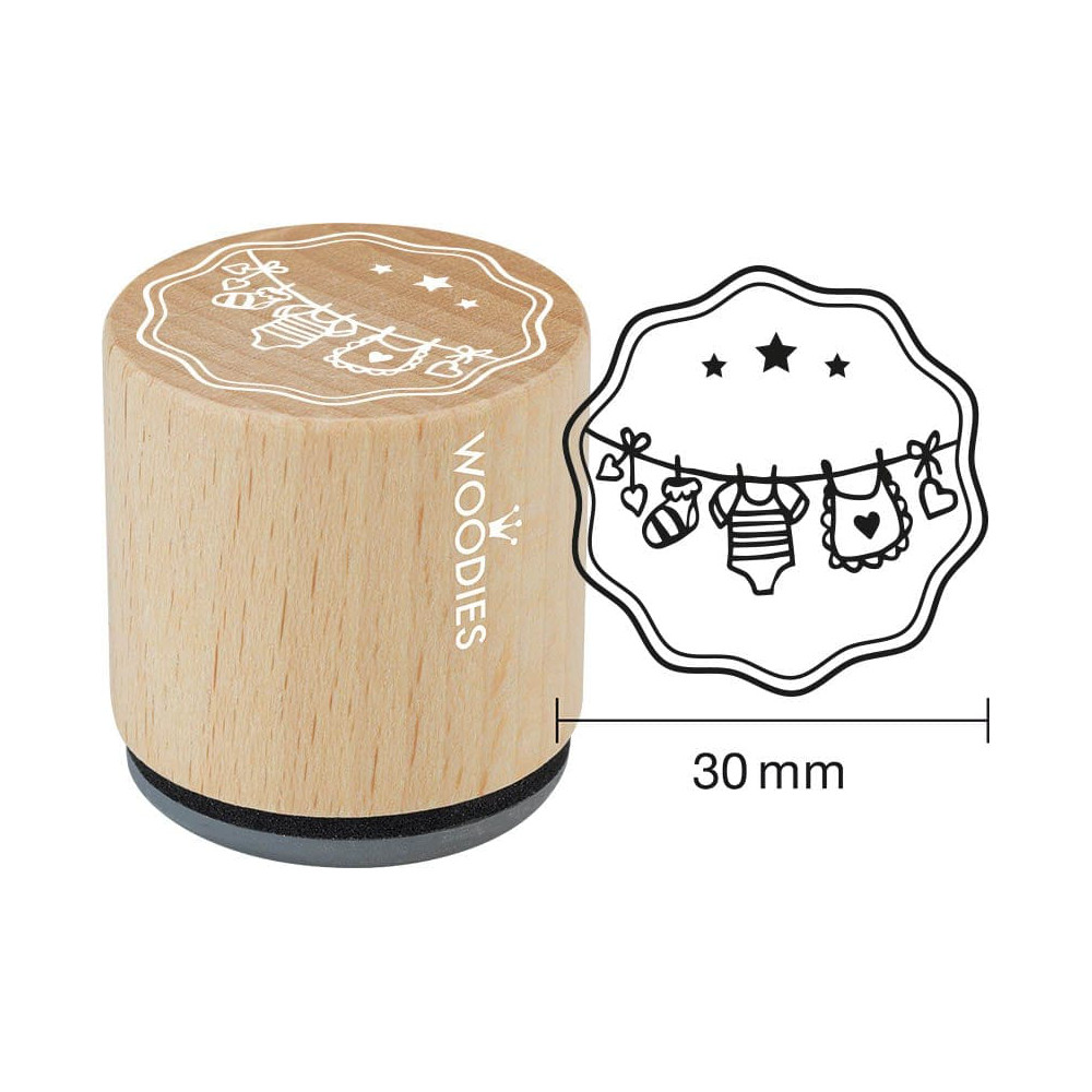 Rössler Stempel Woodies Wäscheleine