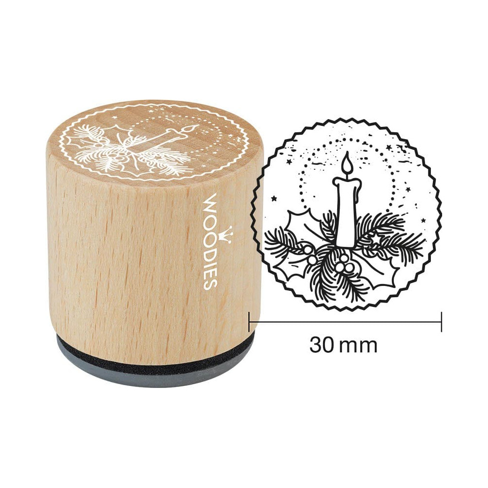 Rössler Stempel Woodies Kerze