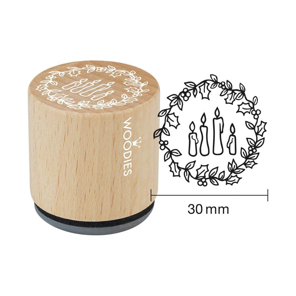 Rössler Stempel Woodies 4 Kerzen