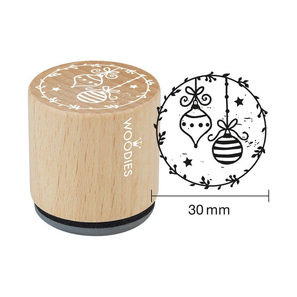 Rössler Stempel Woodies Weihnachtskugeln