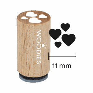 Mini Woodies Stempel Herzen