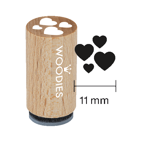 Mini Woodies Stempel Herzen