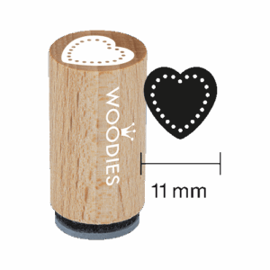 Mini Woodies Stempel Herz 1