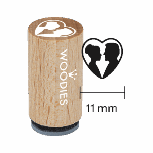 Mini Woodies Stempel Brautpaar im Herz